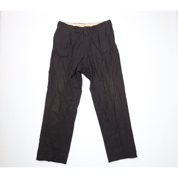 Vintage 30s Streetwear Mens 36x32 Distressed Pleated Wool...